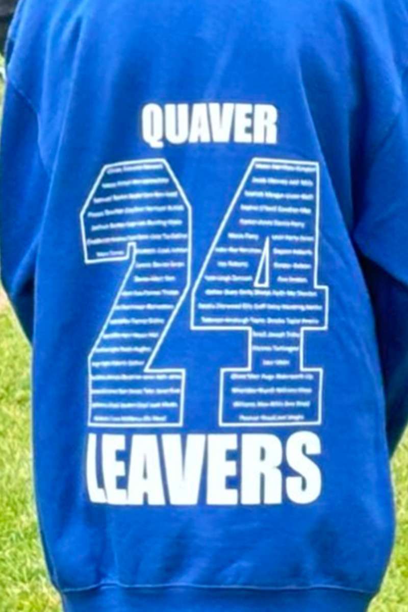 example of a poorly designed leavers hoodie