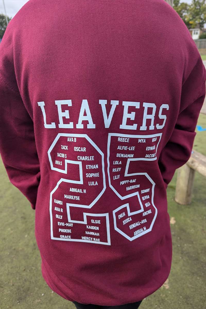 example of a poorly designed leavers hoodie