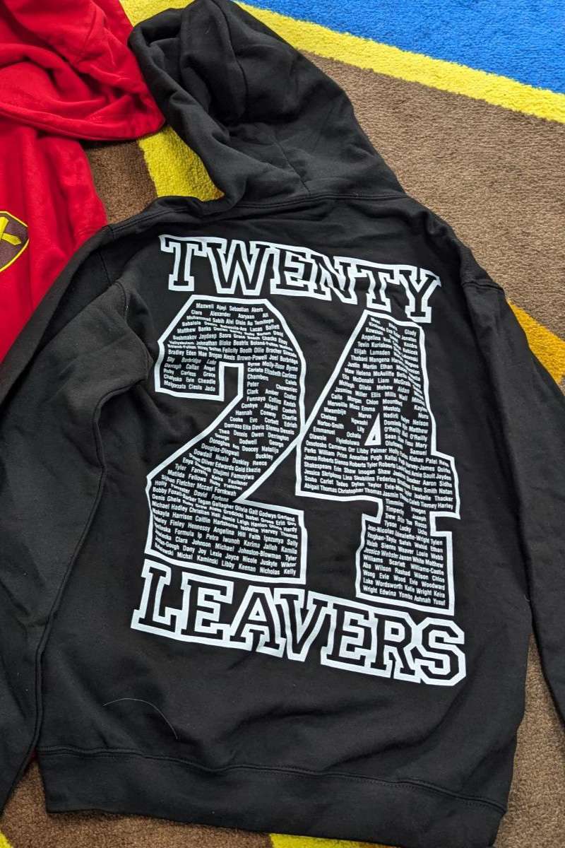 example of a poorly designed leavers hoodie