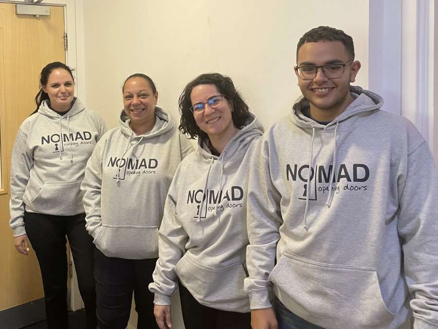 Printed hoodies for Nomad Opening Doors Sheffield Housing Charity