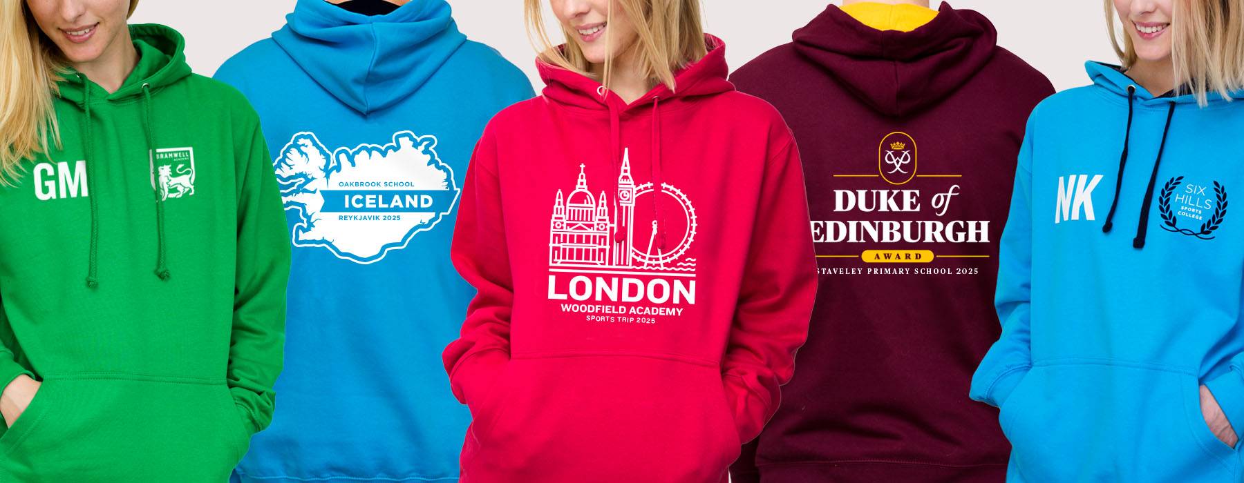 School trip hoodies