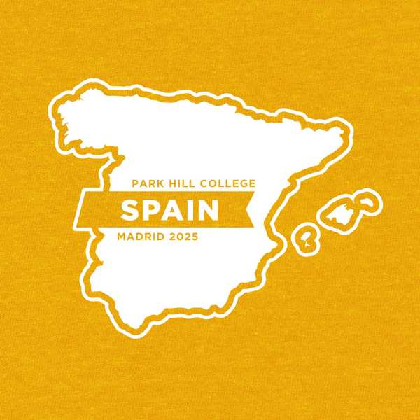 School trip hoodies design with a map of Spain