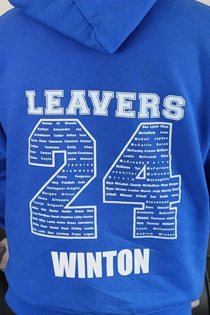 example of a poorly designed leavers hoodie